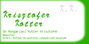 krisztofer kotter business card